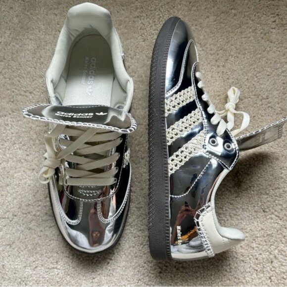 Adidas Samba Wales Bonner Silver Shoes - Picture 1 of 6
